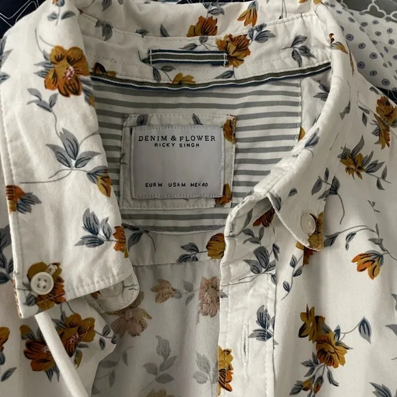 6 bundle LOT mens M button down shirts. - Picture 2 of 12